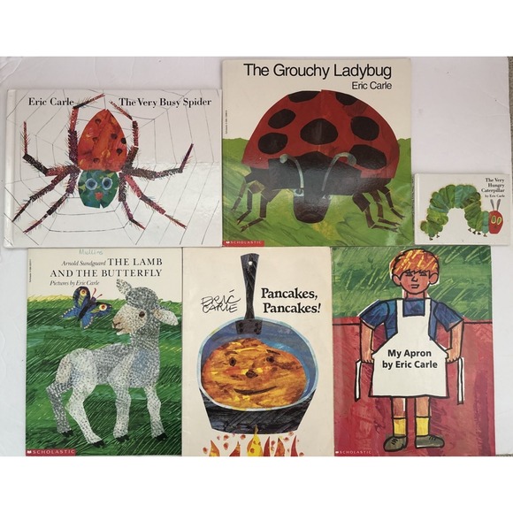 Other - Lot of 6 Children's Picture Books by Eric Carle Grouchy Ladybug Spider Ladybug